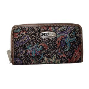 Chaps Woman's Paisley Boho Clutch Wallet